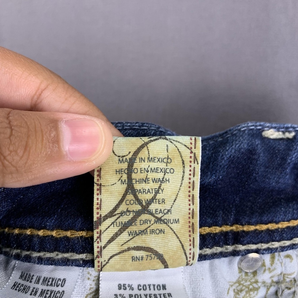 BKE Denim Short Women 28 (30) Blue Harper Distress Raw Hem Frayed Cutoff Stretch - Picture 10 of 16
